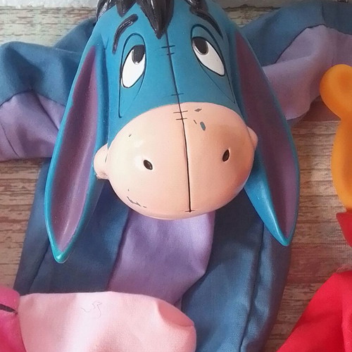 3 Plush Puppet Gloves Used, Winnie the Pooh Friends