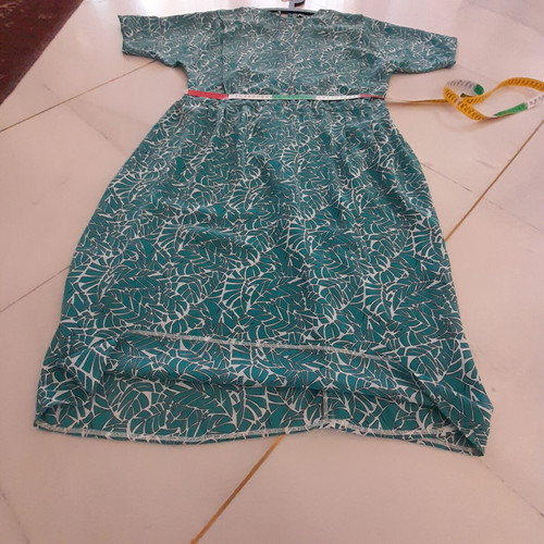 Dress boutique turquoise and white midi length like new