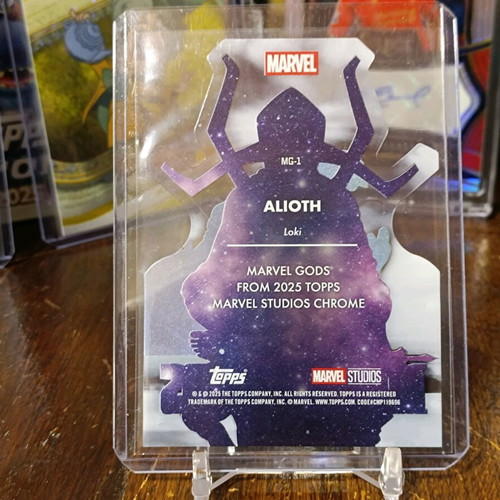 2025 Topps Chrome Marvel Studios Alioth Marvel Gods Die-Cut Clear Case new