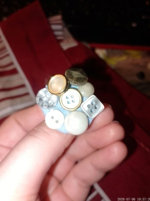 Handmade ring with buttons new