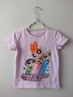 Tshirt Powerpuff Girls μεταχειρισμένο, καλοκαιρινό ροζ για 3 χρονών