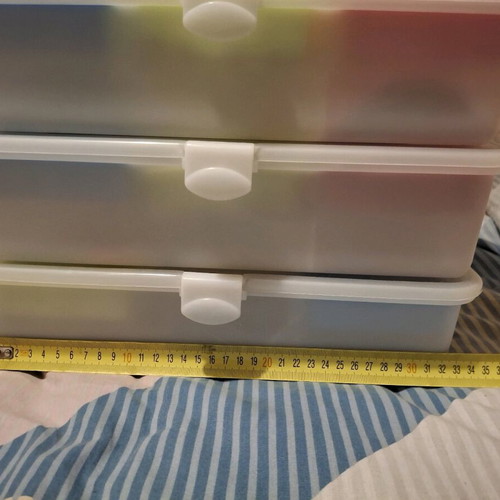 Plastic craft box used for crafts