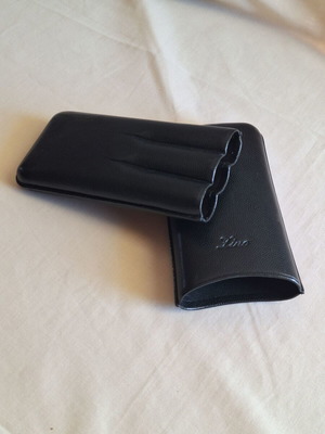 Zino Davidoff Black Leather Cigar Case XL-3