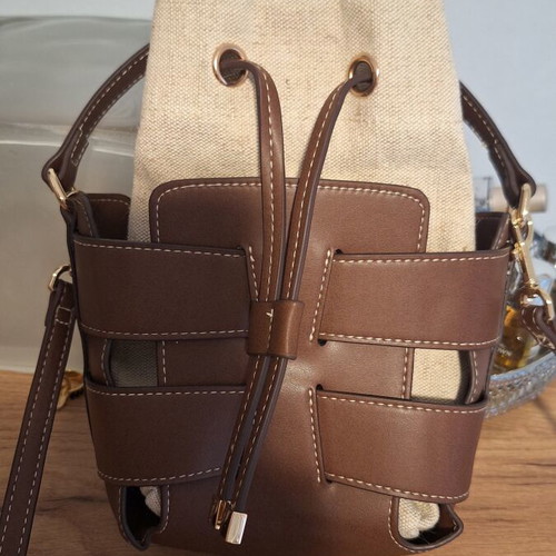 H&M Shoulder Bag new, beige and brown with inner pouch