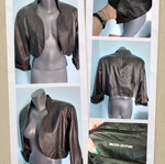 Designer genuine leather top like new, black, size 2XL-3XL