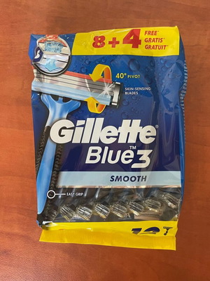 Gillette Blue 3 Smooth razors new, pack of 12