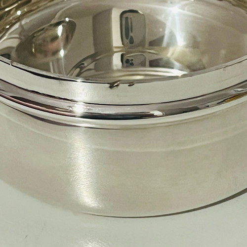 Fink Living silver-plated container used with mirror finish