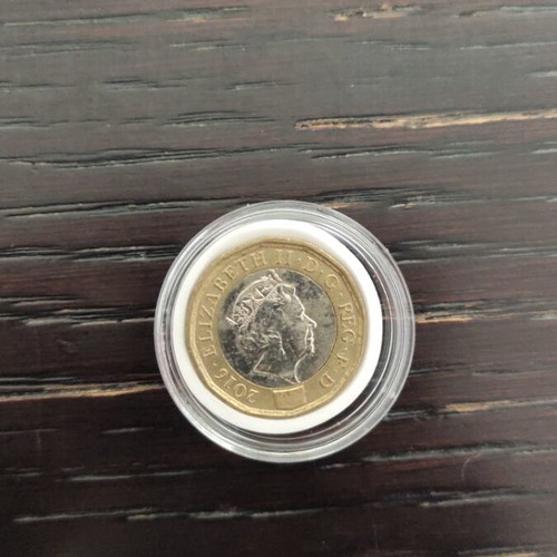 British pound 2016 used in protective capsule