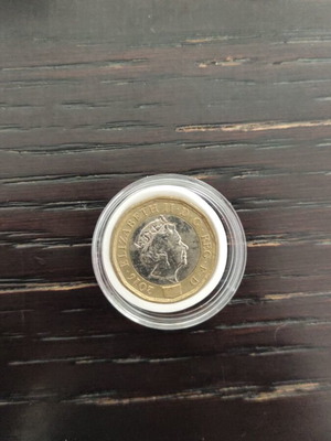 British pound 2016 used in protective capsule