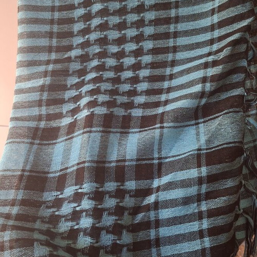 Pareo scarf in blue and black, like new, size up to Large
