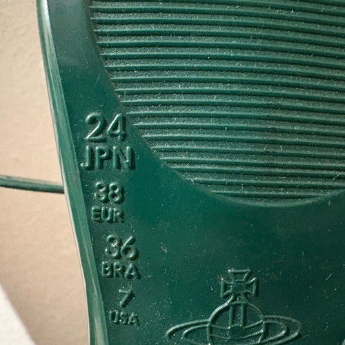 Vivienne Westwood Anglomania+Melissa shoes used, size 38, green