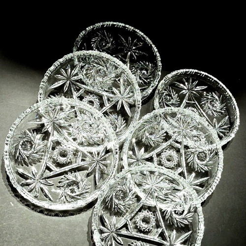 Vintage Anchor Hocking Star of David Κρυστάλλινο Σετ Σερβιρίσματος 7 τεμαχίων σαν καινούργιο