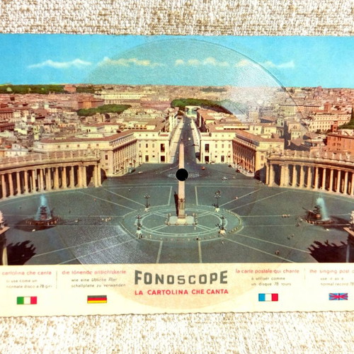 Fonoscope new card plays like 78 rpm record from 1950s