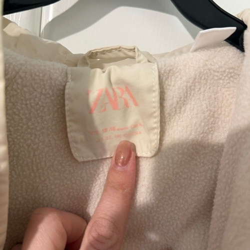 Zara jacket with fleece lining, hood, size 12-18 months like new