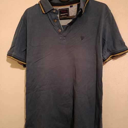 Manetti Polo shirts used, pack of 3, size medium, blue and red