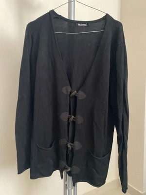 Black knit cardigan with toggle buttons Traffik size L like new