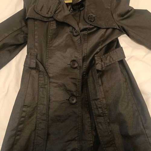 Women's faux leather coat used, size L