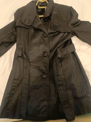 Women's faux leather coat used, size L