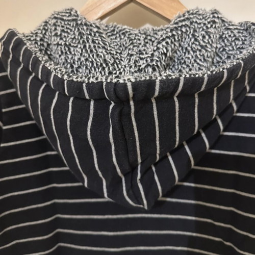 Naf Naf hoodie sweatshirt like new, size XS, black and white stripes