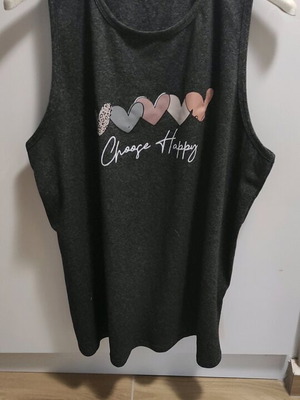 Sleeveless blouse like new, gray, size XXL