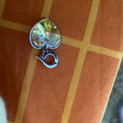 Swarovski yellow heart new