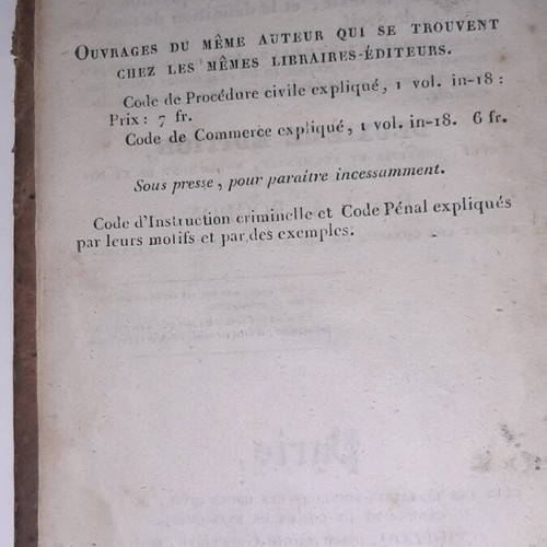 Code Civil 19th Century Civil Code used, French