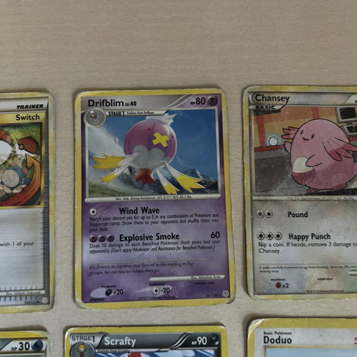 Pokemon cards used, set of 8
