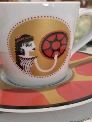 Ariadne espresso cup new, porcelain with saucer