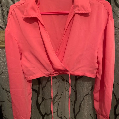 Fuchsia blouse shirt like new, size M