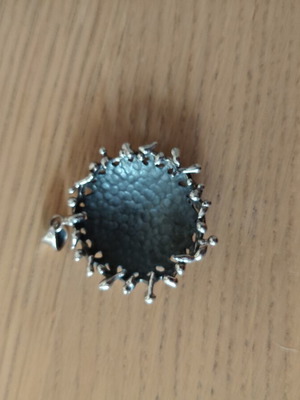 Handmade Statement Pendant from Oxidized 925 Silver