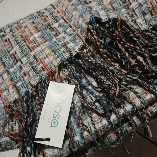 Wool Scarf new, soft multicolor tones