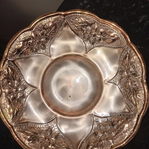 Vintage silver-plated bowls, old era, set of 3 pieces