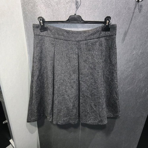 Benetton wool and silk skirt like new, grey melange