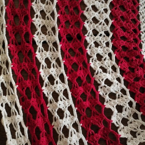 Crochet tablecloth for round table diameter 1.06m handmade vintage