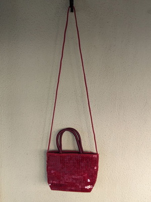 Fabric shoulder bag new, red