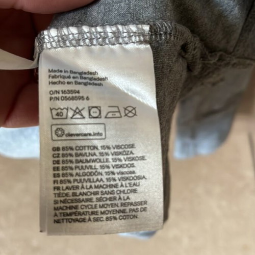 H&M kids long-sleeve shirt like new, grey melange, size 170