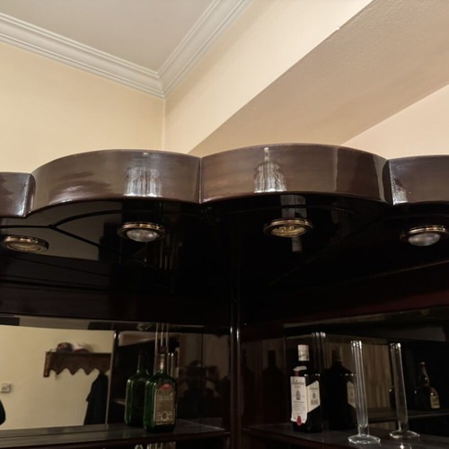 Luxury Corner Bar Furniture with Built-in Lighting and Display Cabinet like new