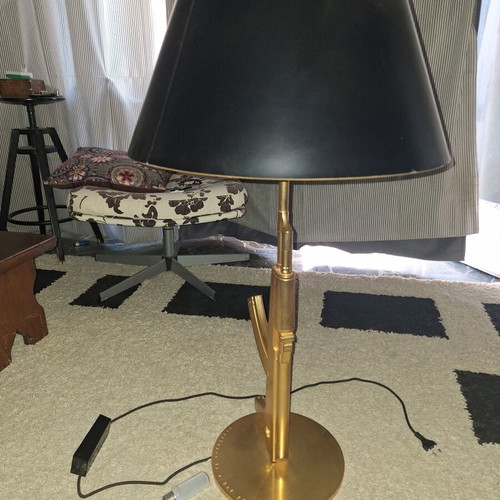 Flos Lounge Gun Lamp Philippe Starck authentic gold finish