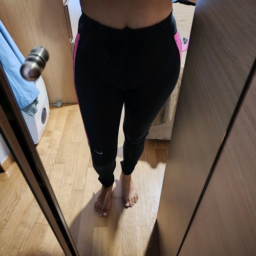 Nike dry fit leggings used, size S, black and pink