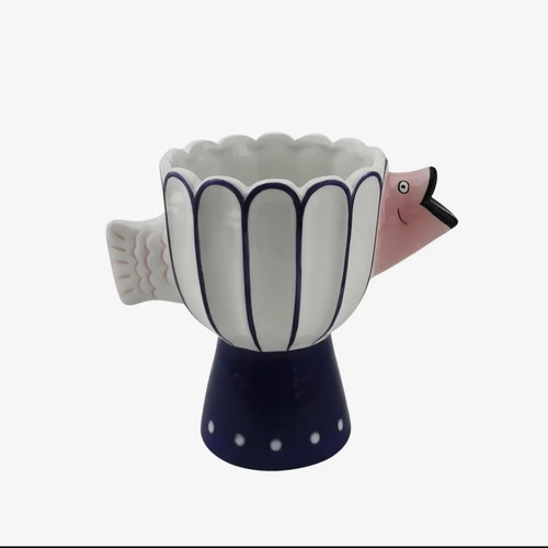 Ceramic flower vase new with fish shape