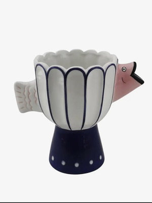 Ceramic flower vase new with fish shape