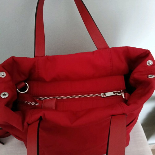 Nylon fabric hand bag like new, with strap