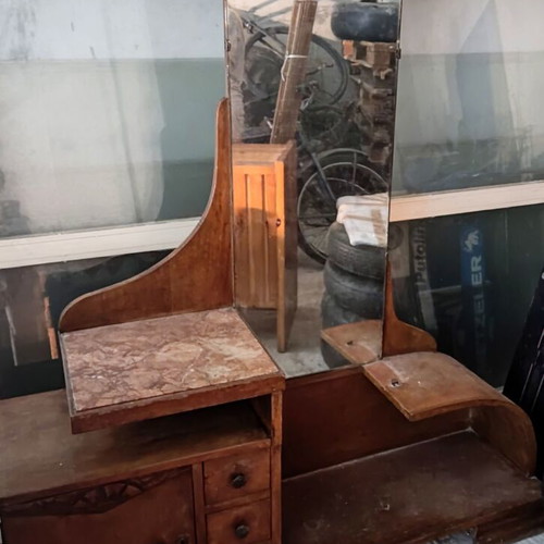 Vintage dressing table used, Art Deco style, circa 1930