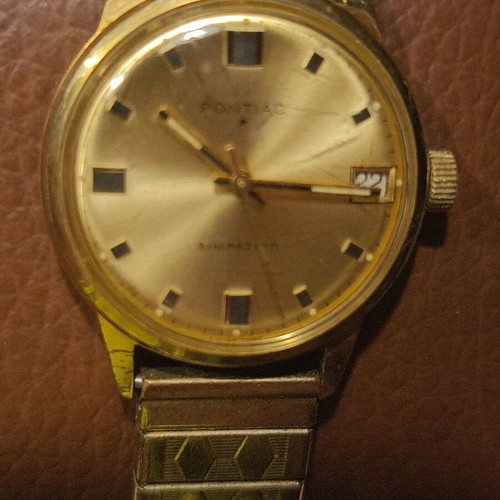 Pontiac Simpatico Swiss Made Automatic Watch with Date, vintage