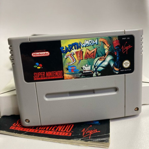 Earthworm Jim Super Nintendo SNES used, complete, English