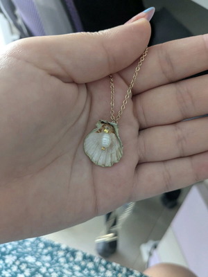 Handmade necklace with gold chain new