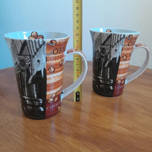 Vicko coffee mugs set of 2 new