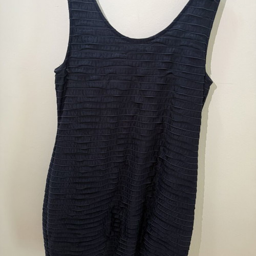 Navy Mini Dress Playlife used, size Large, elastic textured fabric