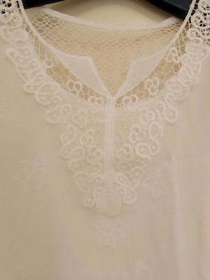 White women's lace blouse cotton, like new, size M/L