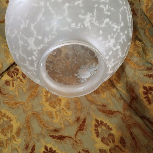 Ceiling light with frosted glass and flowers used